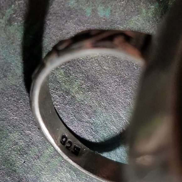 March BirthStone NATURAL MOLTED Jasper  Handmade Ring Marked SIZE 9 IMPRESSIVE - Picture 9 of 13